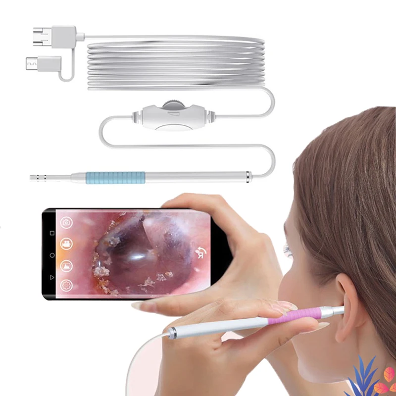 

Ear Wax Cleaning USB HD Visual Endoscope Otoscope Spoon Camera Borescope Android PC Tablet Earwax Removal Picker Cleaner Tool