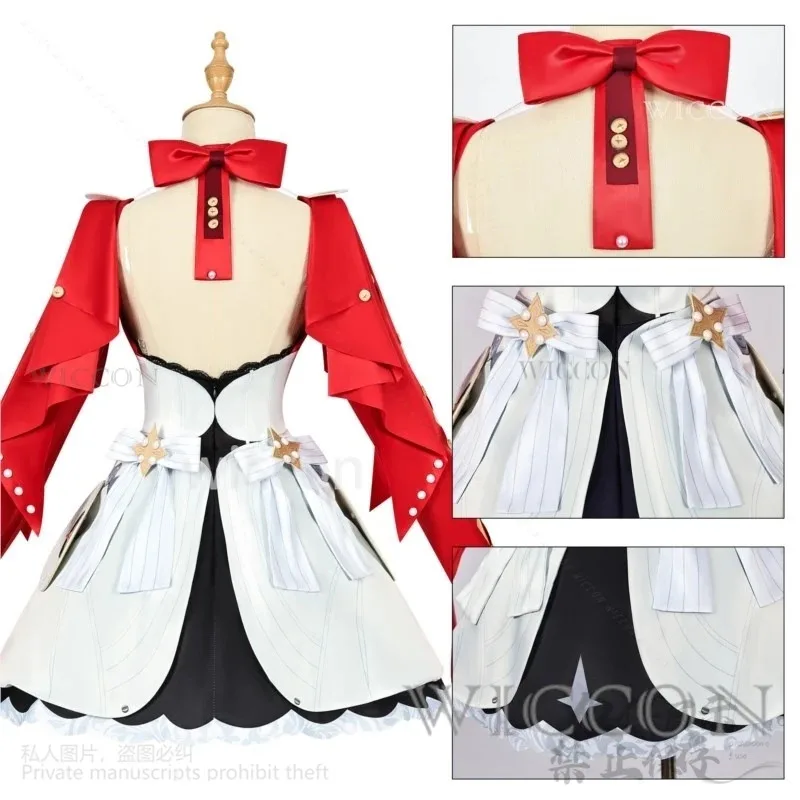 Juego de Anime Zenless Zone Zero, disfraz de Astra Yao, vestido rojo Sexy, uniforme, pelucas, pendientes para Halloween, Navidad, Cos personalizado