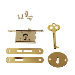 Antique Hasp Vintage Metal Drawer Locks with Decorative Furniture Hardware for Wooden Jewelry Box Cabinet