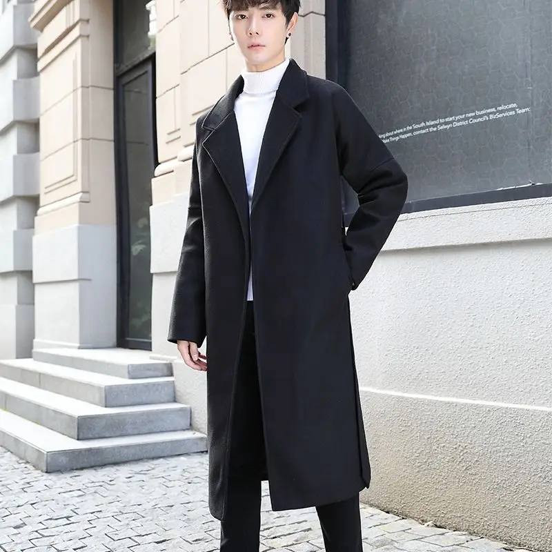 

Мужское пальто из шерстяной смеси с высоким воротником, каскадного кроя, струящееся, драпирующееся, с эффектом падения