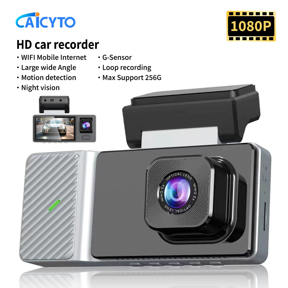 

3Inch IPS Dash Cam car Dvr HD1080P 170Wide Angle Super Night Vision Mobile Internet Front Carbin Rear View 3lens Black Box