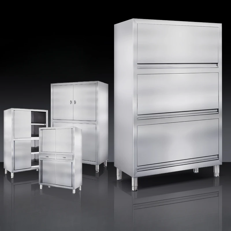 Extra thick 304 stainless steel cupboards, cabinets, household and commercial tableware storage, cleaning cabinets, vertical