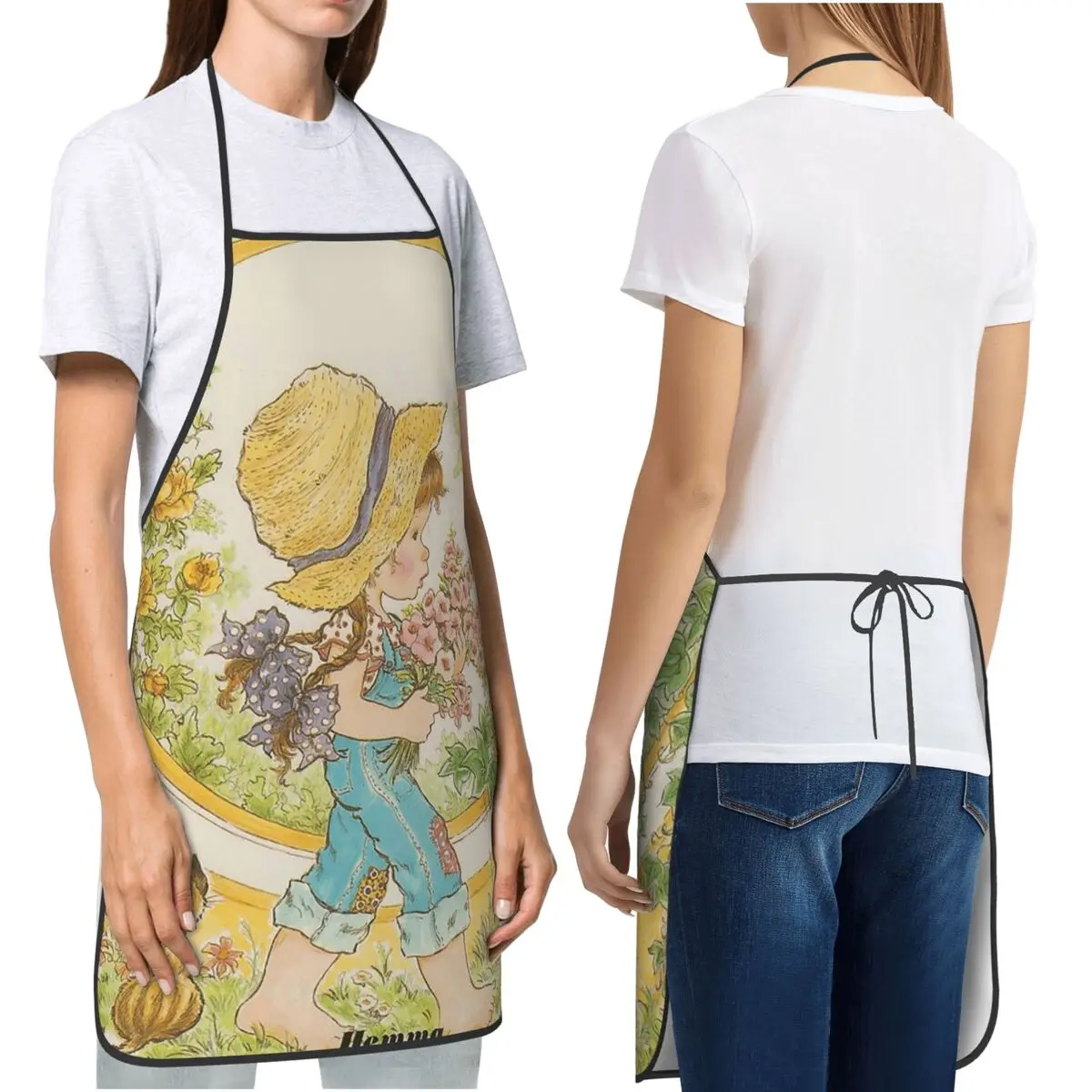 

Фартук Сара Кей для девочек, шеф-повар, кулинария, выпечка, столб, водонепроницаемый нагрудник, кухонный сарафан для чистки для женщин и мужчин, живопись