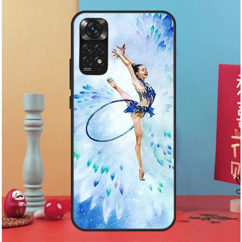 Gymnastics Oil Painting For Xiaomi Redmi Note 10 Pro Case Cover For Redmi Note 11 Pro 10A 10C 9 8T 9S 10S 9T 9A 9C Case image 2
