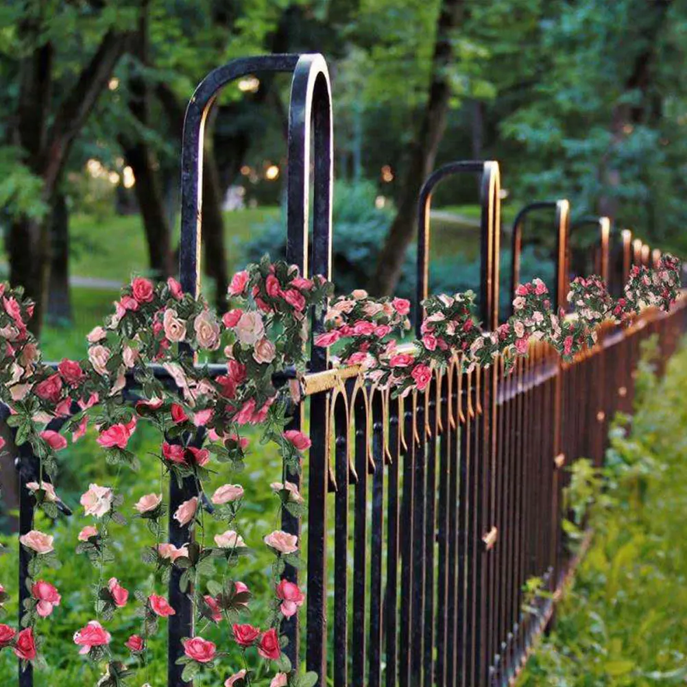 

2Pcs Artificial Rose Vines Household Ornaments Decorative Flower Vine Props for Shop Bar Holiday Events Beautiful Lifelike