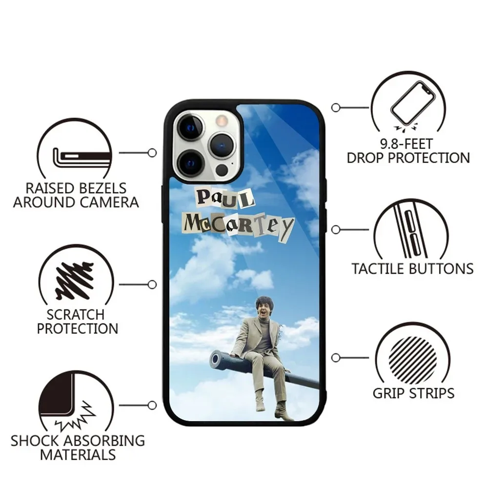 Singer P-Paul M-McCartney Phone Case For iPhone 16,15,14,13,12,11,Plus,Pro,Max,Mini Magsafe Magnetic Wireless Charging