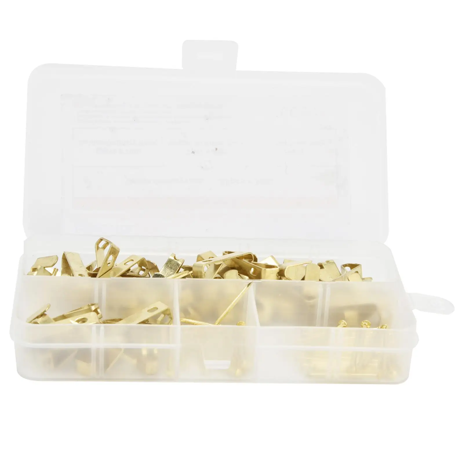 

50Pcs Gold Wall Hooks for Hanging Frames, Paintings, Embroidery Household Hanging Solution