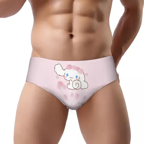 맞춤형 남성용 시나모롤, 만화 언더팬츠 통기성 브리프 속옷, 신상