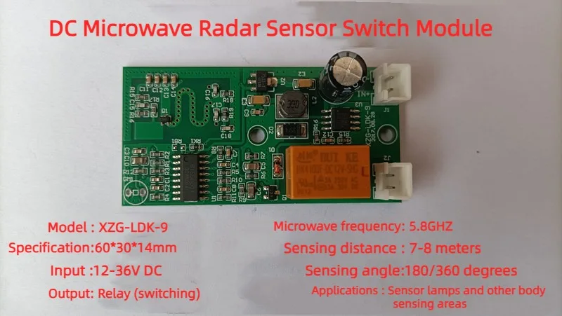 

10Pcs Microwave Module, Microwave Sensor Switch, Radar Sensor Switch, Human Body Sensor Switch