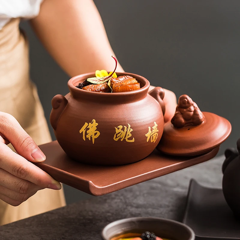 

Ceramic Bowl Set, Soup Bowl, Steamed Egg Cup, Dishes for One Person, Buddha Jumps Over The Wall Stew Utensils, Kitchen