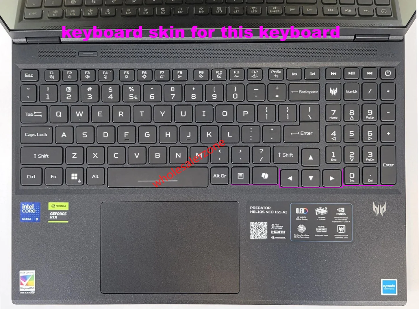 US Keyboard protect Skin Cover for Acer Predator Helios 16 PH16-72,PHN16-72 N23C12 PHN16-73 N25Q4,PHN16S-71 N25Q15 laptop