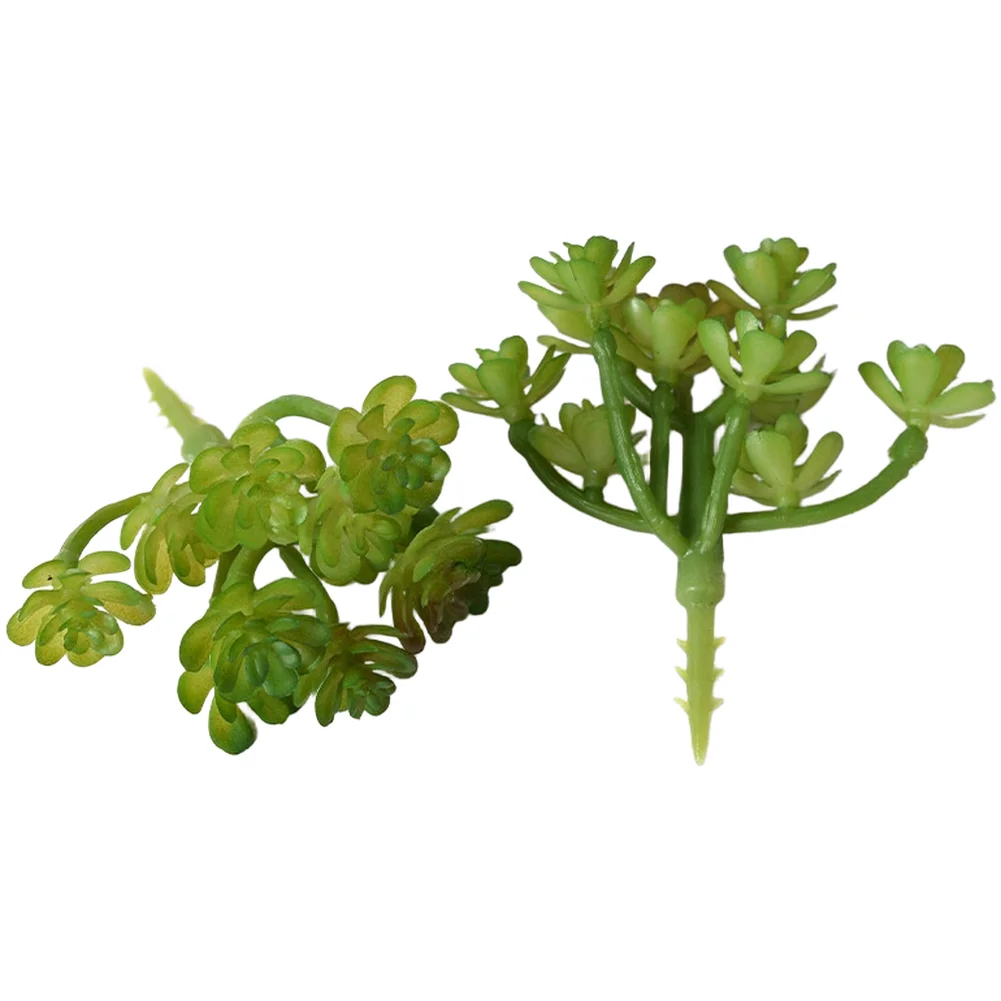 Realistic 11 Head Flocked Artificial Plant Potted for Desk Shelf Tabletop Decor Photography Props Wedding Events 8.5x8.5x8.5cm