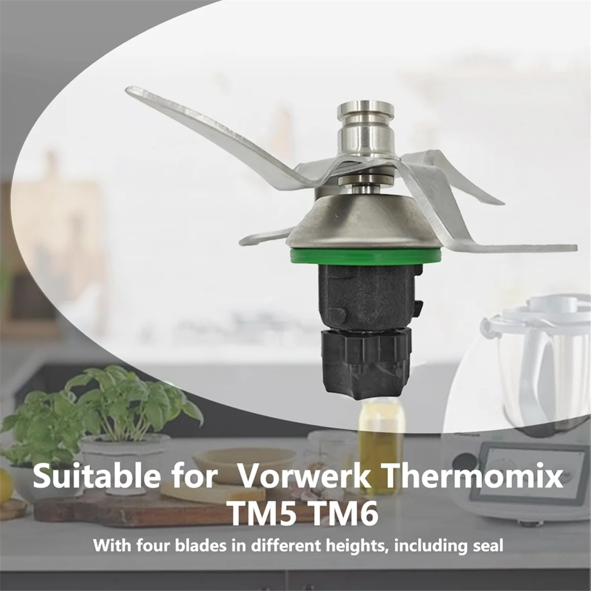 T72C Ersatzklinge für Vorwerk Thermomix TM5 TM6 Küchenmaschinenzubehör Edelstahl Messerkopfteile