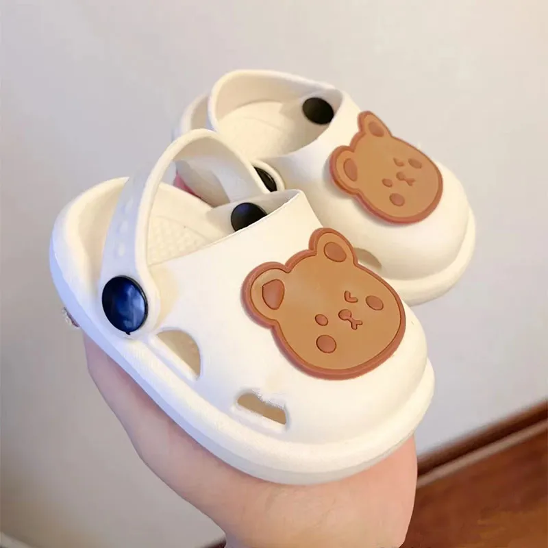 Summer Cute Bear One-Year-Old Hole Soft Bottom Non-Slip Home Bathroom Outer Sandals