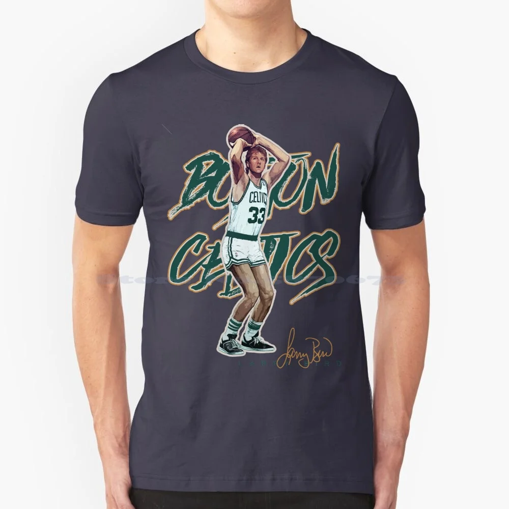 Larry Bird T Shirt 100% Cotton Tee Larry Bird