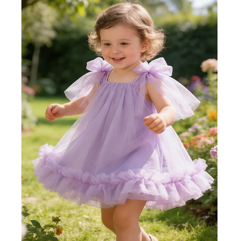 Baby Dresses Elegant Wedding Newborn Baby Baptism Clothes Tulle Princess Dress Eid 1st Birthday Party Dress For Baby Girls