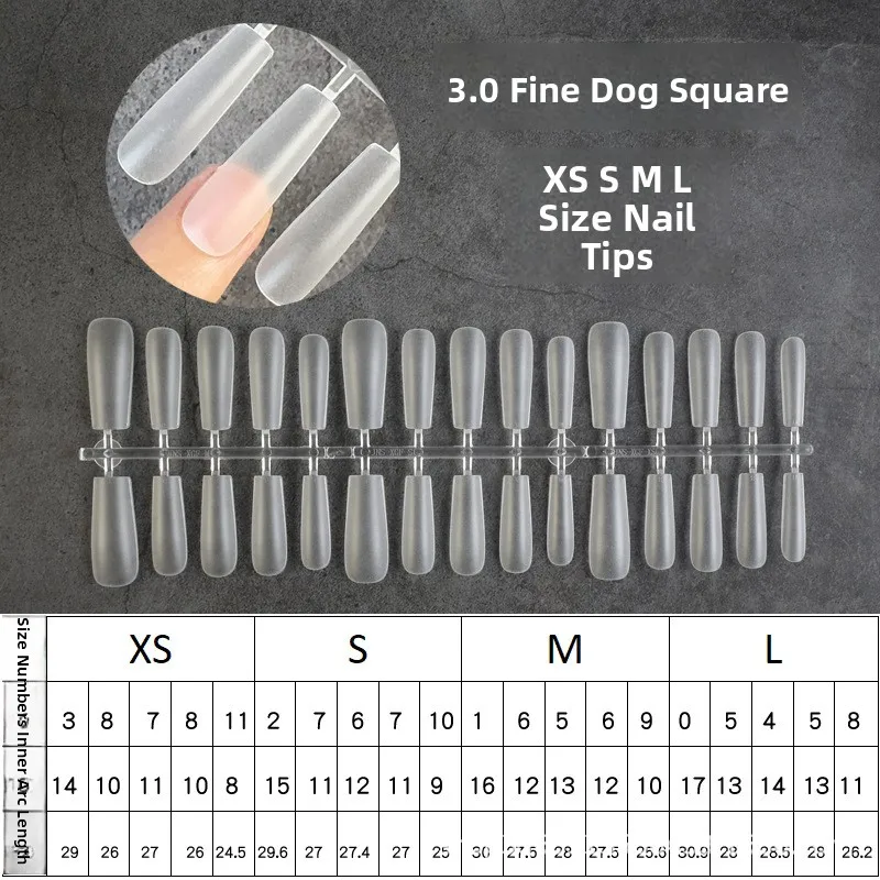 Ultra-cienkie, ręcznie robione narzędzia do zdobienia paznokci, długie prostokątne rurki wodne, bez konieczności użycia kleju, rozmiar S, produkty do pielęgnacji paznokci z Chin.
