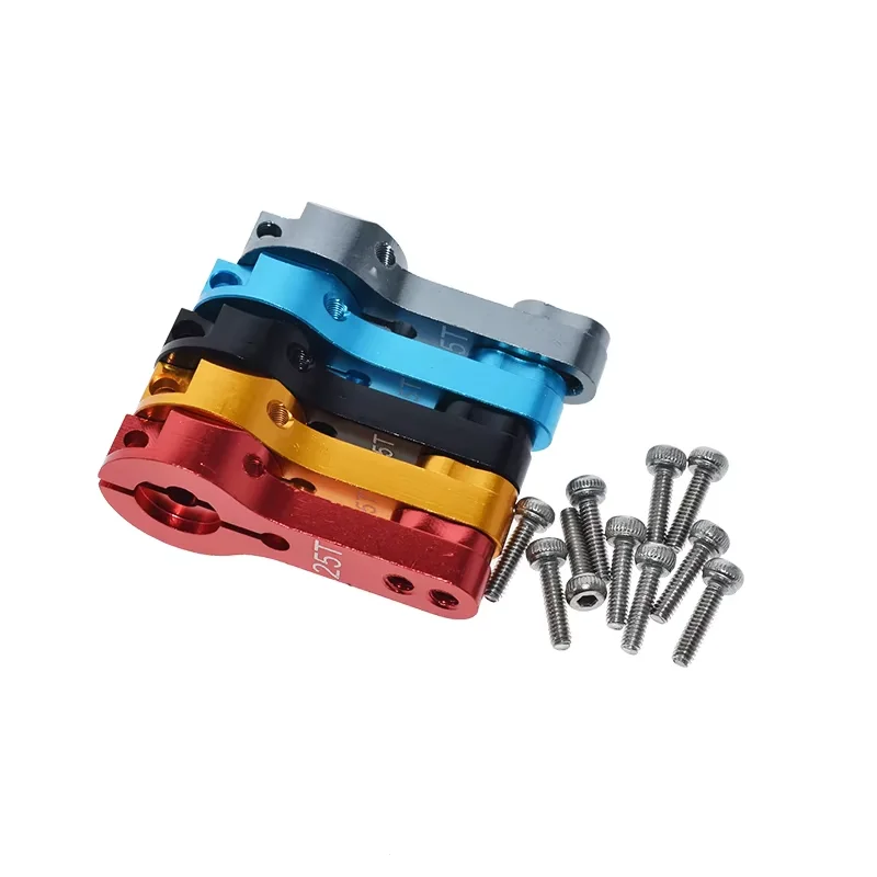 5pcs Servo Arm 25T Precision Metal Dual Hole Locking Horn Aluminum Alloy Upgraded for RC Car, Boat, Robot
