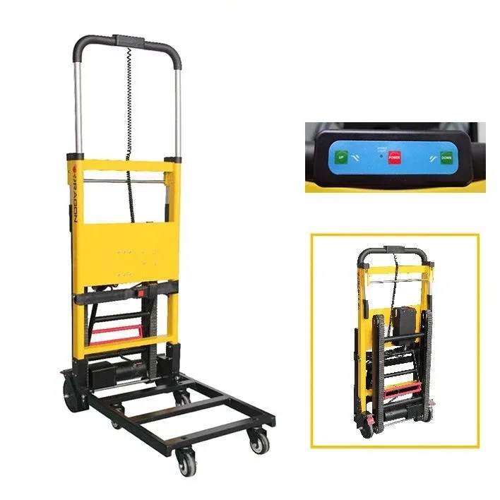 Foldable Electric Ladder Truck with Mobile Work Platform, Height-Adjustable Rolling Staircase for Warehouse and Retail Use