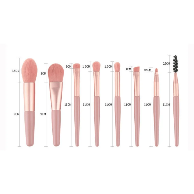 8Pcs 1set 전문 메이크업 브러쉬 세트 부드러운 푹신한 헤어 브러쉬 아이 섀도우 뷰티 화장품 메이크업 도구