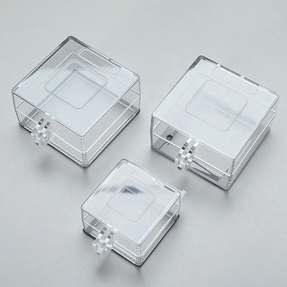 1Pcs 40/50/60mm Button Protection Cover Transparent Lockable Anti Misoperation Cover Flip Design Double Sided Tape