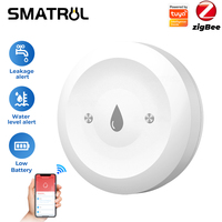 Zigbee 3.0 Water Leak Sensor IP66 Waterproof Outdoor Rain Tuya Water Flood Sensor Detection Smart Life Alarm Notification Remind