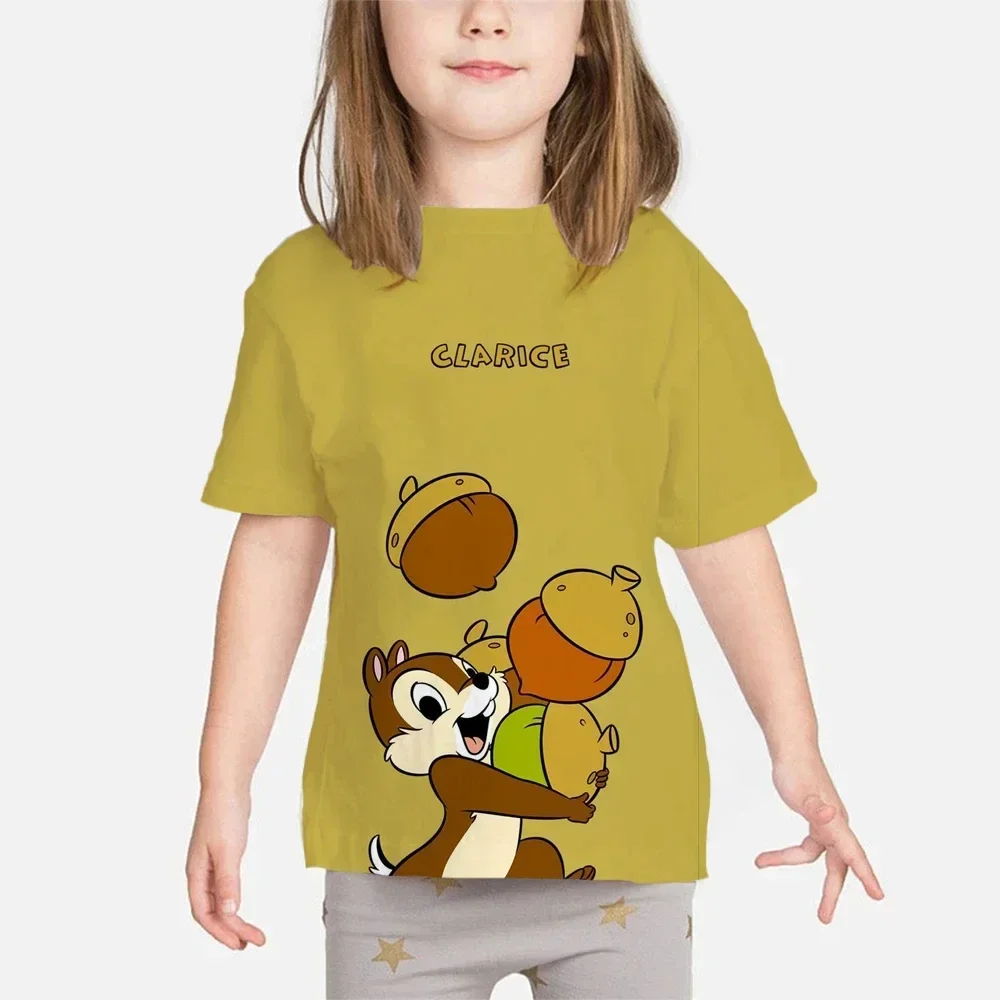 Chip&Dale 3D Printed Tshirts for Boys Girls Tops Children Short Sleeve Fashion Cartoon T-shirt Boy Girl Tees Baby Kids T-shirt