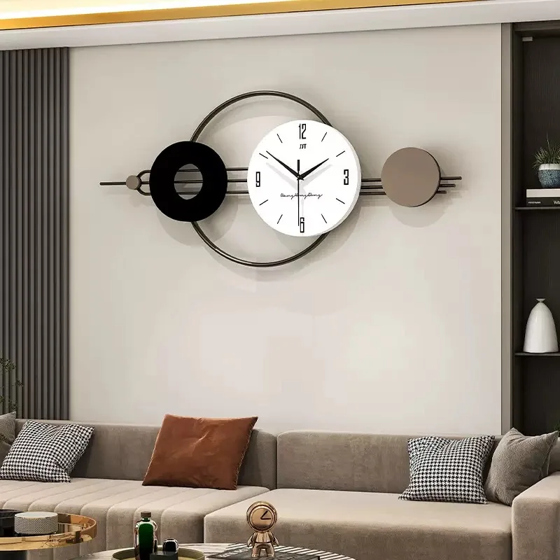 

Creative wall clock living room modern clock high-end feeling wall mounted restaurant background decoration painting clock