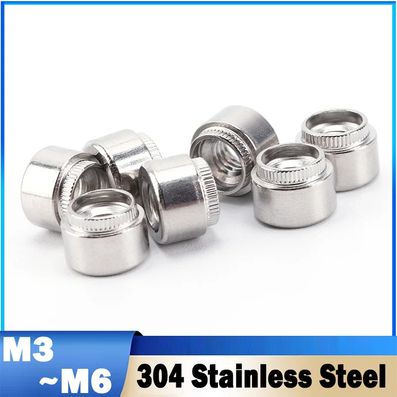 5~20Pcs M3/M4/M5/M6 304 Stainless Steel Riveting Nut Press Riveting Riveting Nut Step Embossing Rivet Nut