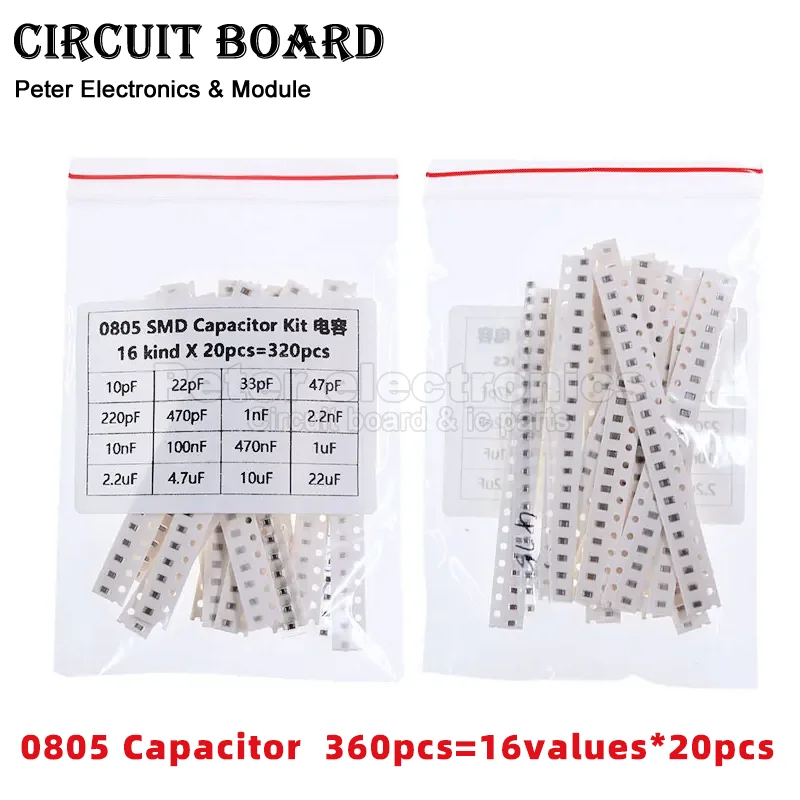 

3 20 шт. = 16 значений * 20 шт. 0805 конденсатор в ассортименте SMD 10 пФ ~ 22 мкФ набор электронных образцов «сделай сам»