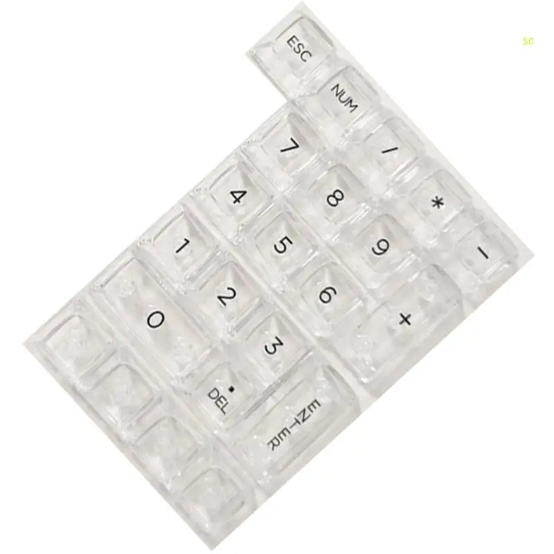 ติดตั้งง่าย Clear Ice Crystal 22 Keycaps สำหรับแป้นพิมพ์ตัวเลข MX Dropshipping