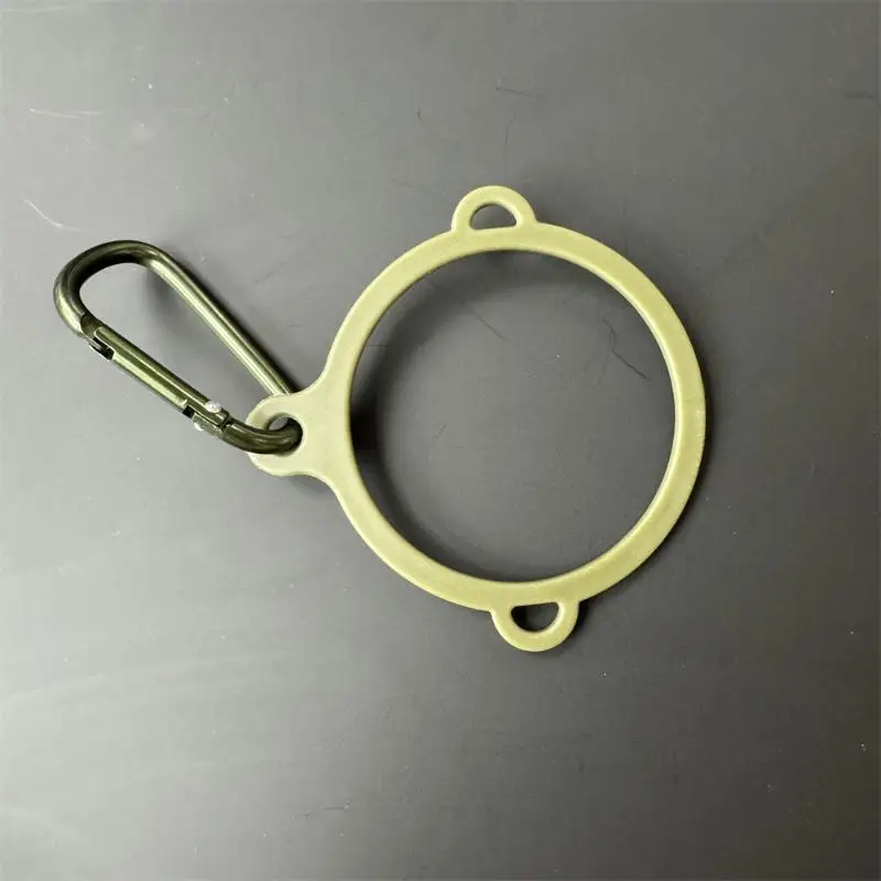 DIY Decor Water Bottle Plastic Ring Universal Fits Wide Mouth 12-64oz Aquaflask Holder Travel Carrying 3-HOLE With Carabiner