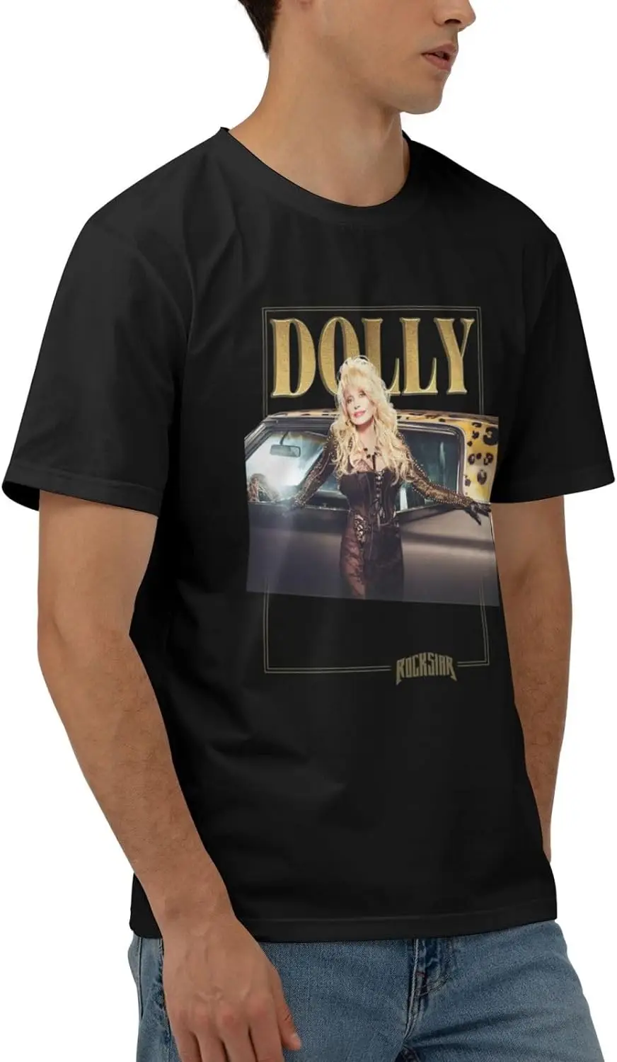 Men Do1lly Author Parton Official Short Sleeve T-Shirts Full Season Black