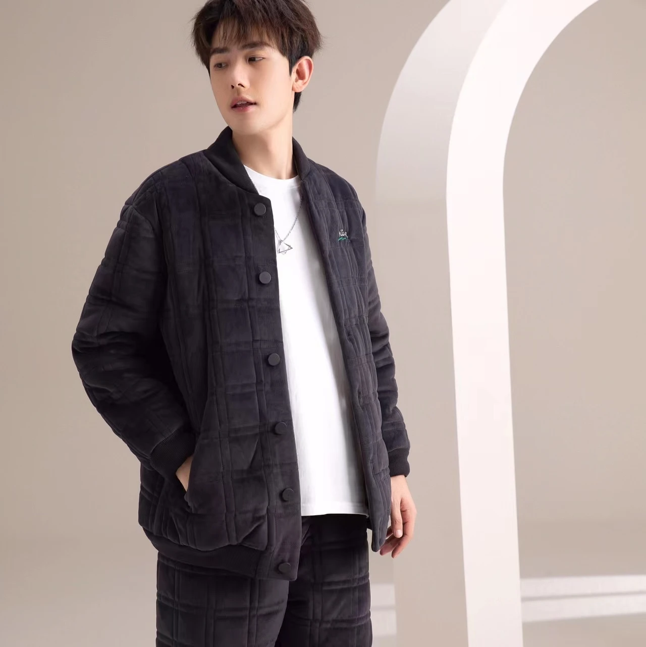 thiened-fce-double-col-montant-coton-rembourre-spwear-maison-vetements-pour-hommes-mesabow-marque-hiver-maison-loisirs-costume