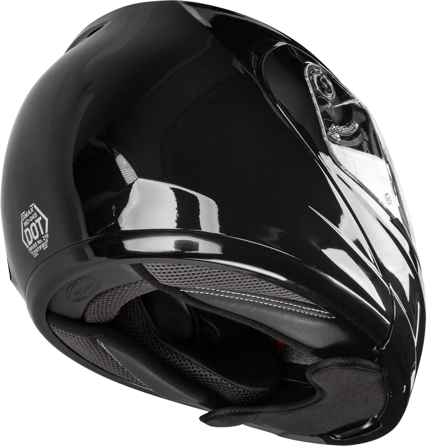 DOT Approved Modular Helmet for Snow & Motor Sports with Dual Lens Shield (Black)