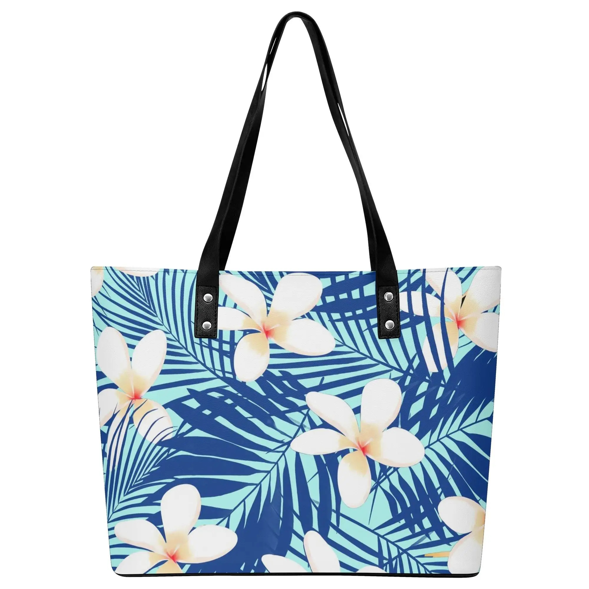 

Polynesian Handbag Large Capacity Storage Bag Temperament Stylish Shoulder Bag Hibiscus Flower Samoan Tribe Design Women'S Bag