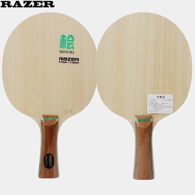 RAZER HINOKI Table Tennis Blade 5 Wood 2 Carbon Professional Ping Pong Blade Racket for Offensive Player Arc with Fast Attack