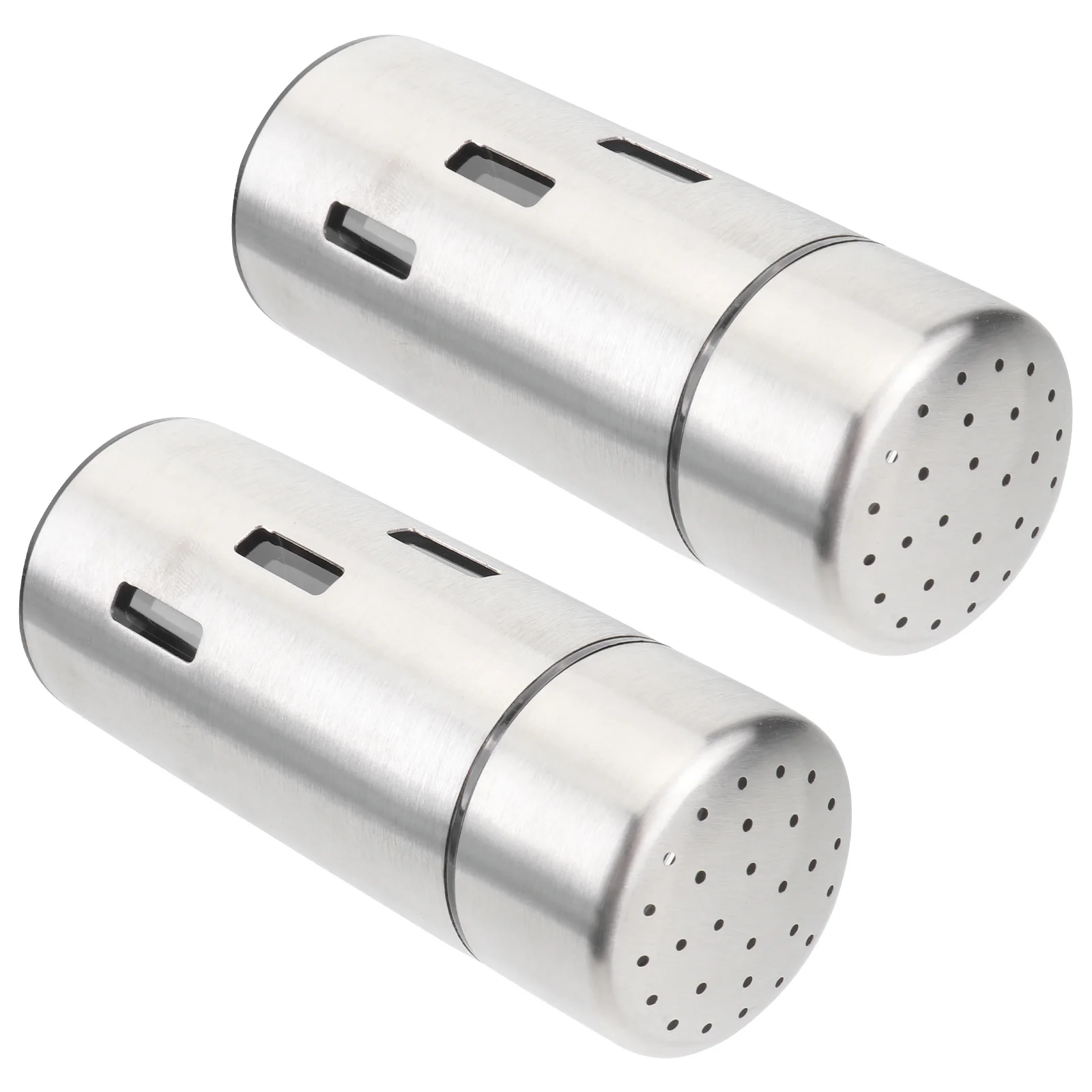 

2 Pack Stainless Steel Powder Shaker for Salt Pepper Seasoning Jars Kitchen Spice Storage Container BBQ Tool