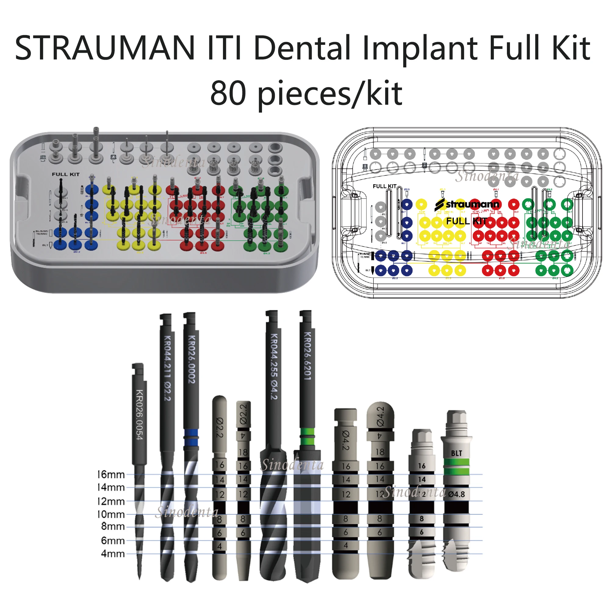 2025ชุด BLK ชุด BLK bl/blt ชุดทันตกรรมชุดเครื่องมือทันตกรรมรากฟันเทียม Straumann BLK/bl/blt/sp