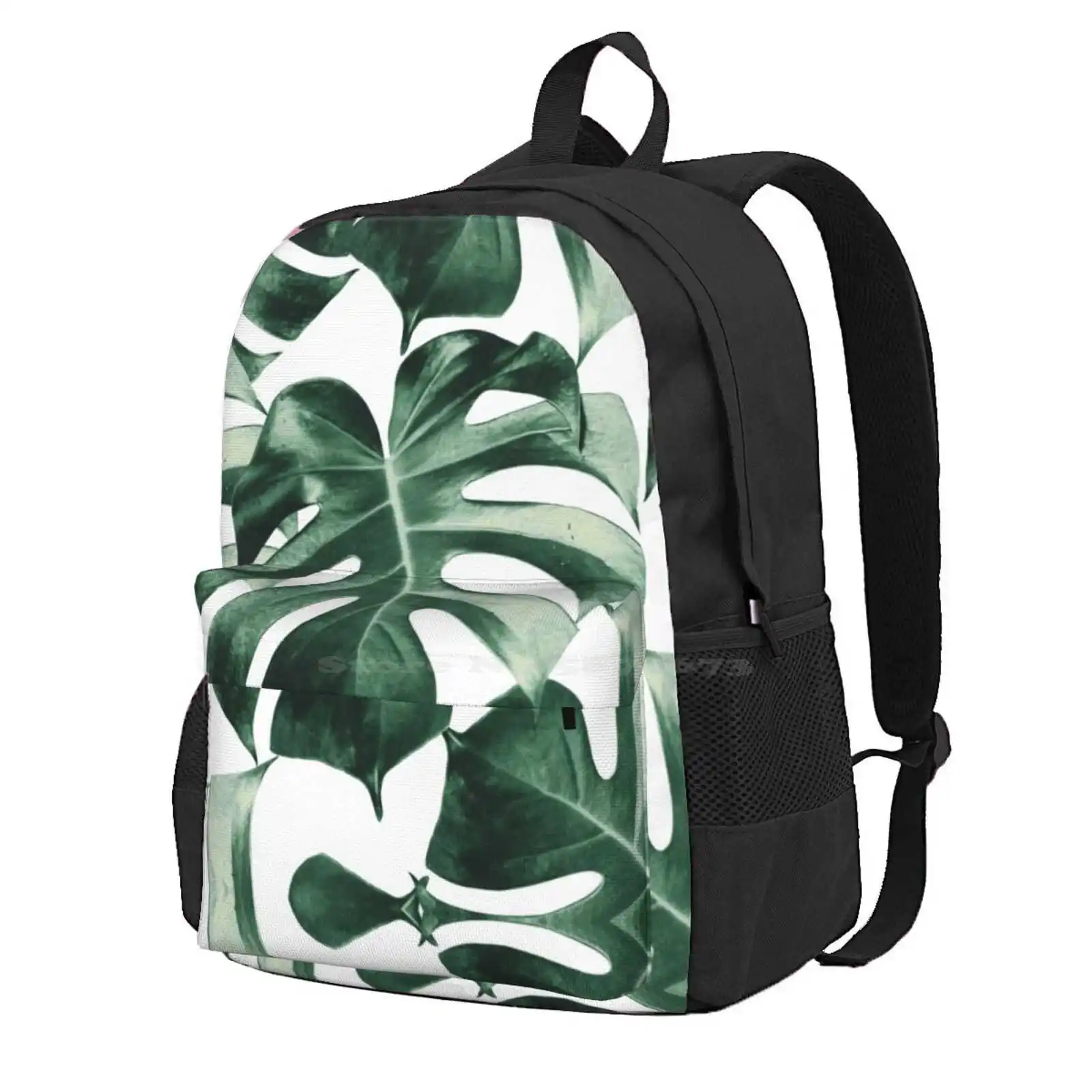 Tropical Monstera Leaves Dream #2 #Tropical #Decor #Art Hot Sale Schoolbag Backpack Fashion Bags Collage Color Tropical Vibes