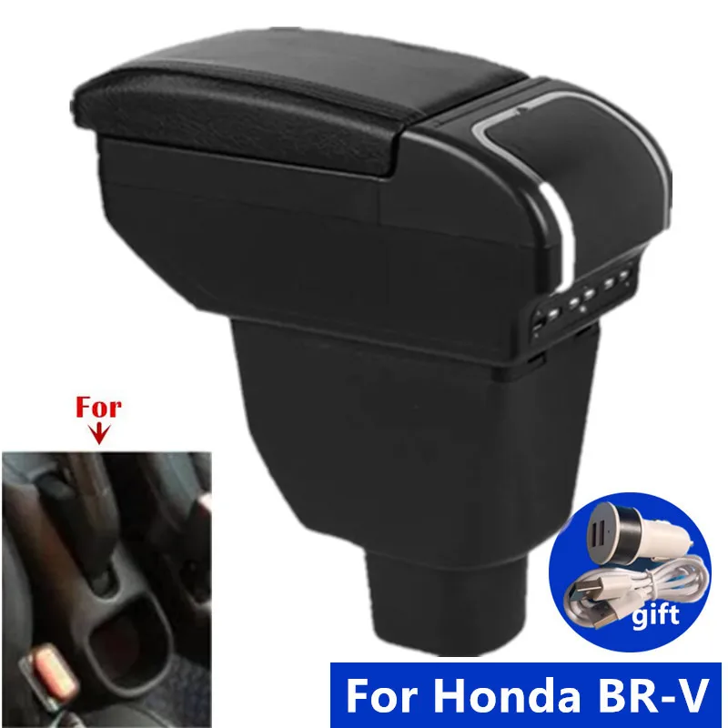 Caja de reposabrazos de coche para Honda BR-V, caja de reposabrazos para Honda BRV, caja de almacenamiento central, accesorios de reequipamiento Interior dedicados para coche