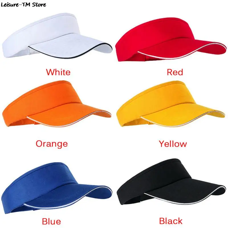 Adjustable Unisex Men Women Plain Sun Visor Sport Golf Tennis Breathable Cap Hat