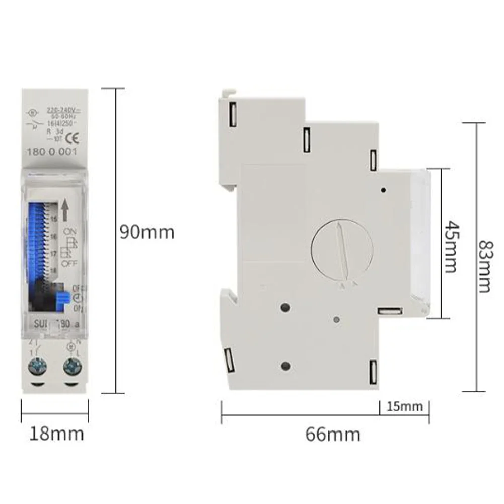 

1pcs Mechanical Timer SUL180A Mechanical Timer Analog Timer Switch DIN Rail Mount 15-Minute Timer Solar Accessories