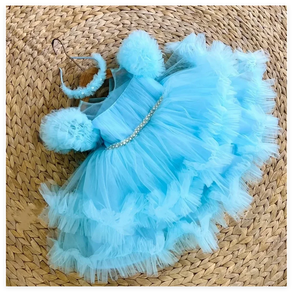 Robes à fleurs vertes modernes pour filles, robes de noël roses avec nœud à paillettes, nouvelles robes d'été pour bébés personnalisées