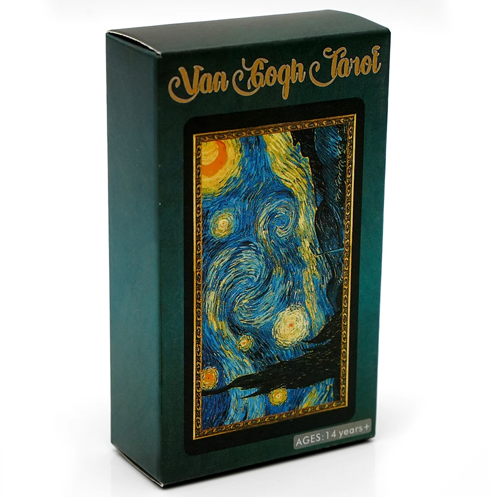 Cartas de tarot de Van Gogh: baraja de 78 cartas, juego de tarot inspirado en el arte, material de papel de primera calidad, herramienta de adivinación clásica para adultos y camisetas