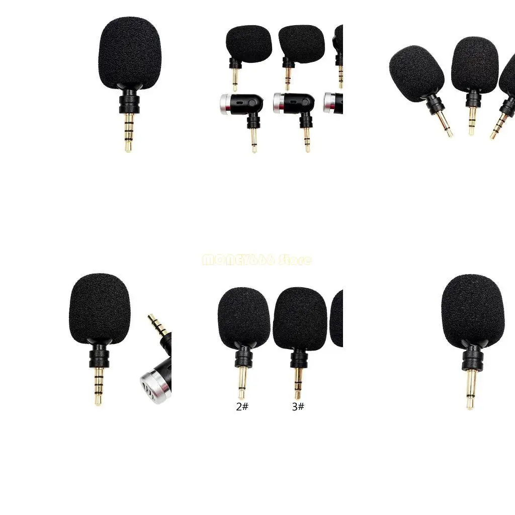 F62C Mini Portable Microphone 3.5mm Aux Mono / Stereo / 4 Pole Karaoke Mic