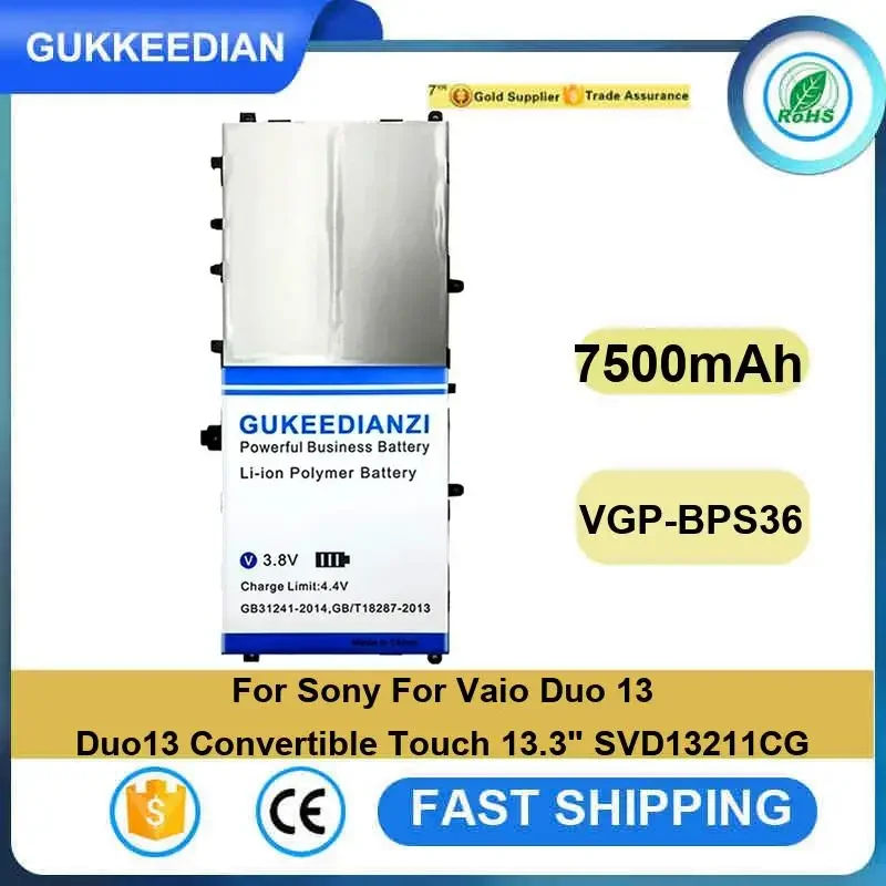 

Battery For Sony Vaio Duo 13 Duo13 Convertible Touch 13.3" SVD13211CG Xperia Z4 SGP712 SGP771 1291-0052 Z2 SGP541CN SGP511