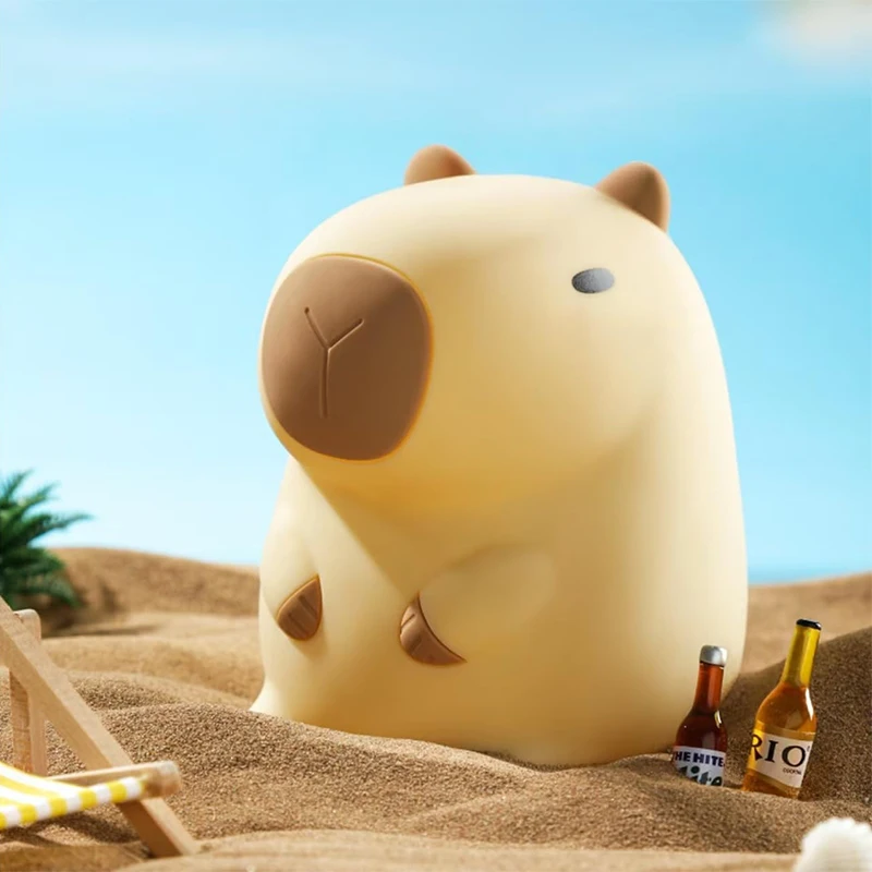 

Cute Capybara Lamp Soft Silicone Night Light with Touch Sensor Dimming for Kids