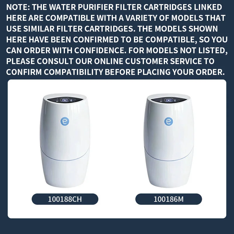 Water Filter Cartridge Compatible with 100188CH/100186M UV Pre-filter for Water Filters, Suitable for Water Purifiers