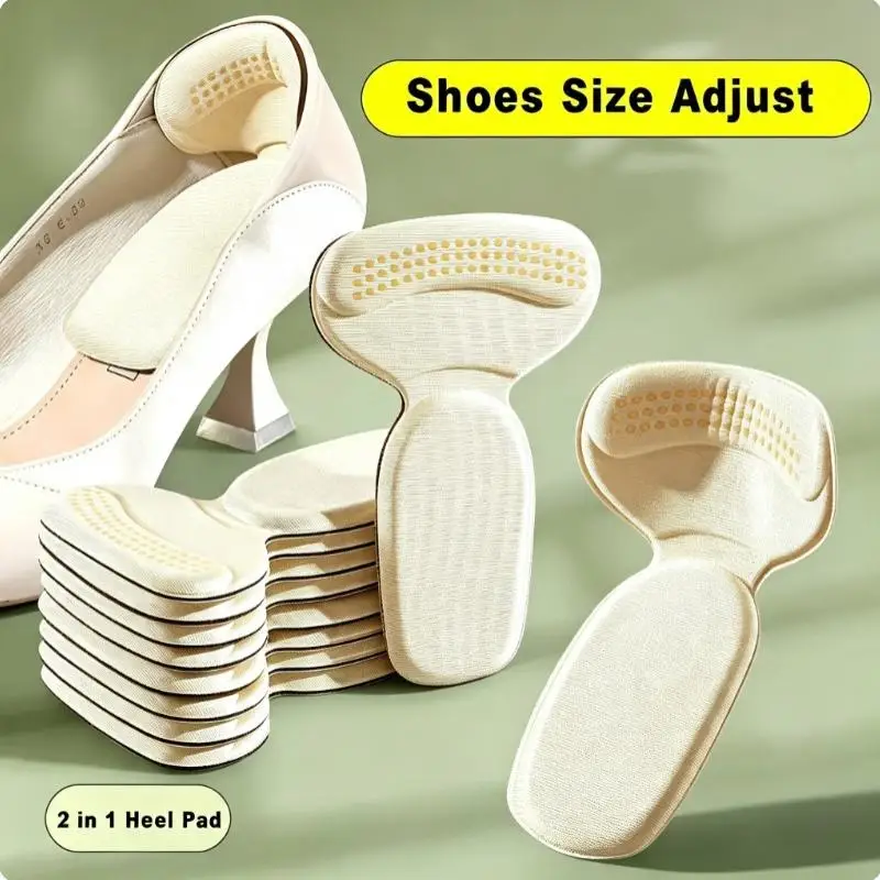 1 Pair Comfortable Heel Cushion Pads Non Slip Massage Dots Soft Padding For Loose High Heels Prevent Heel Slipping Adjust Size